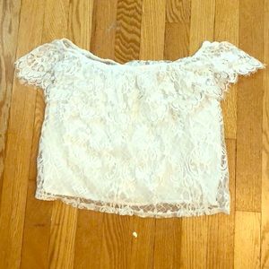 Hollister off the shoulder lace top